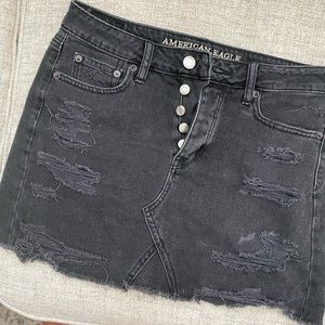 American Eagle Black Jean Skirt